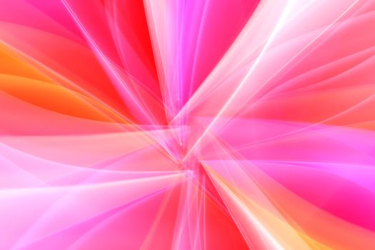 Dynamic abstract image featuring vibrant pink and orange light streaks creating a mesmerizing pattern.