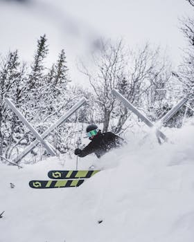 瑞典雅姆特兰岛白雪皑皑，冬季滑雪场景惊心动魄
