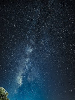 A breathtaking view of the Milky Way galaxy shining brightly in the night sky over Nepal's Himalayas.