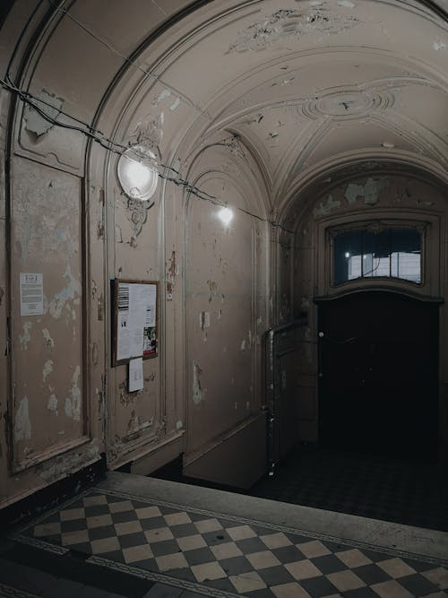 White Concrete Hallway