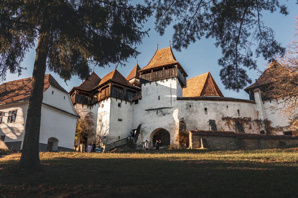 Biertan's fortified church — the largest in Transylvania, ringed by three defensive walls.