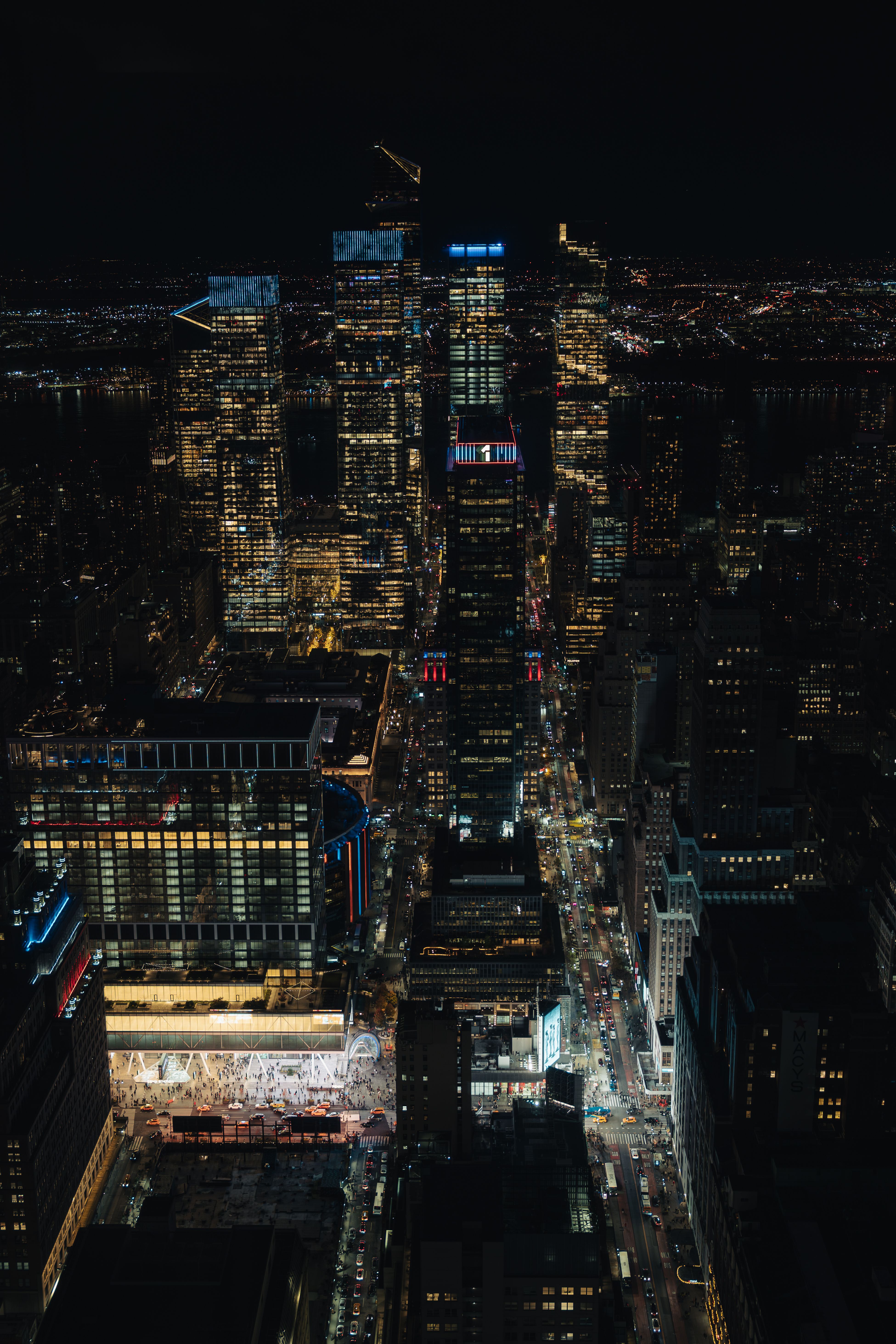 Vibrant Night in New York City Skyline View · Free Stock Photo