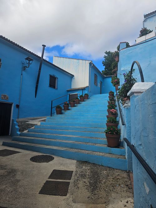 Free stock photo of blue stairs Stock Photo