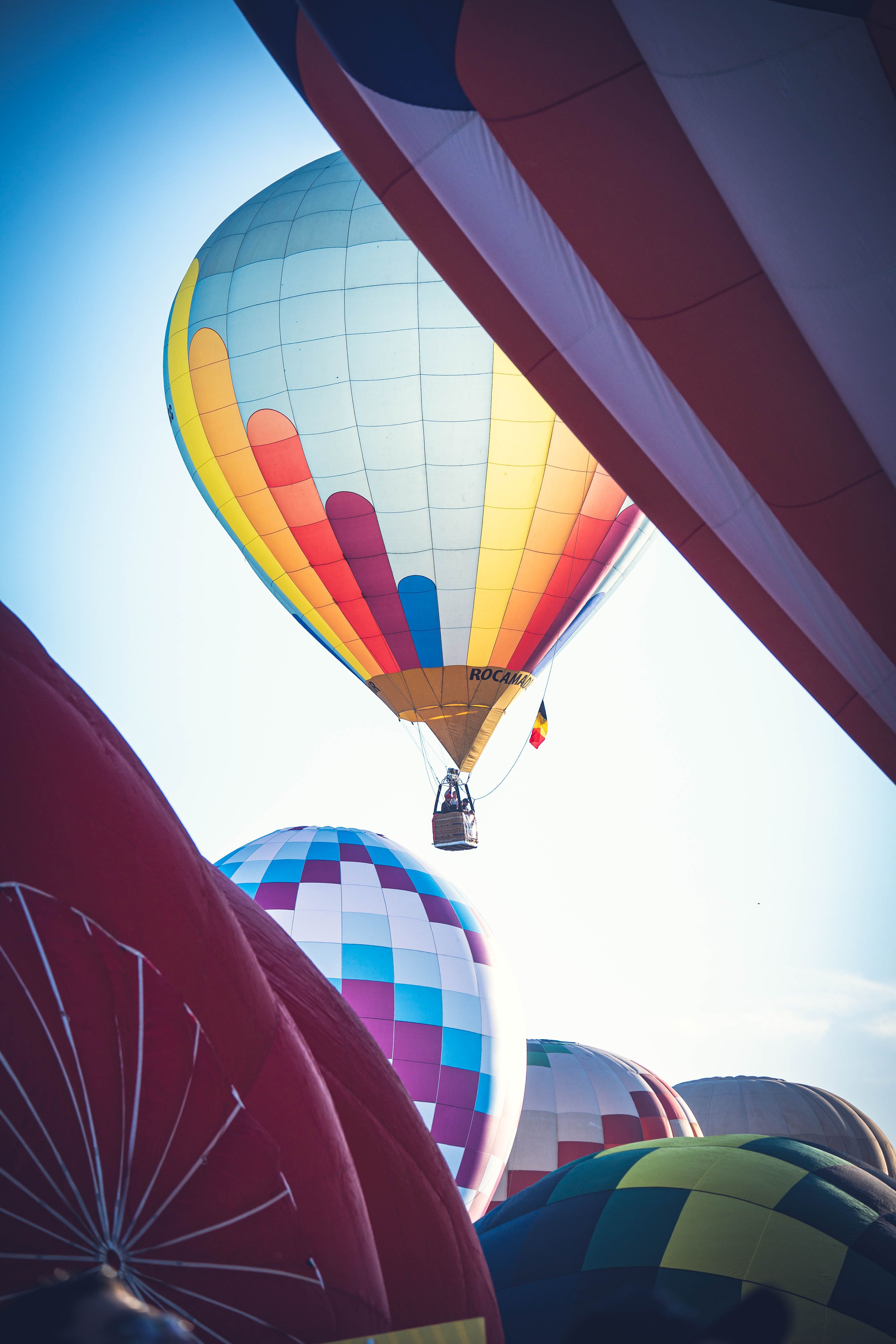 coloridos-globos-aerost-ticos-en-el-cielo-foto-de-stock-gratuita