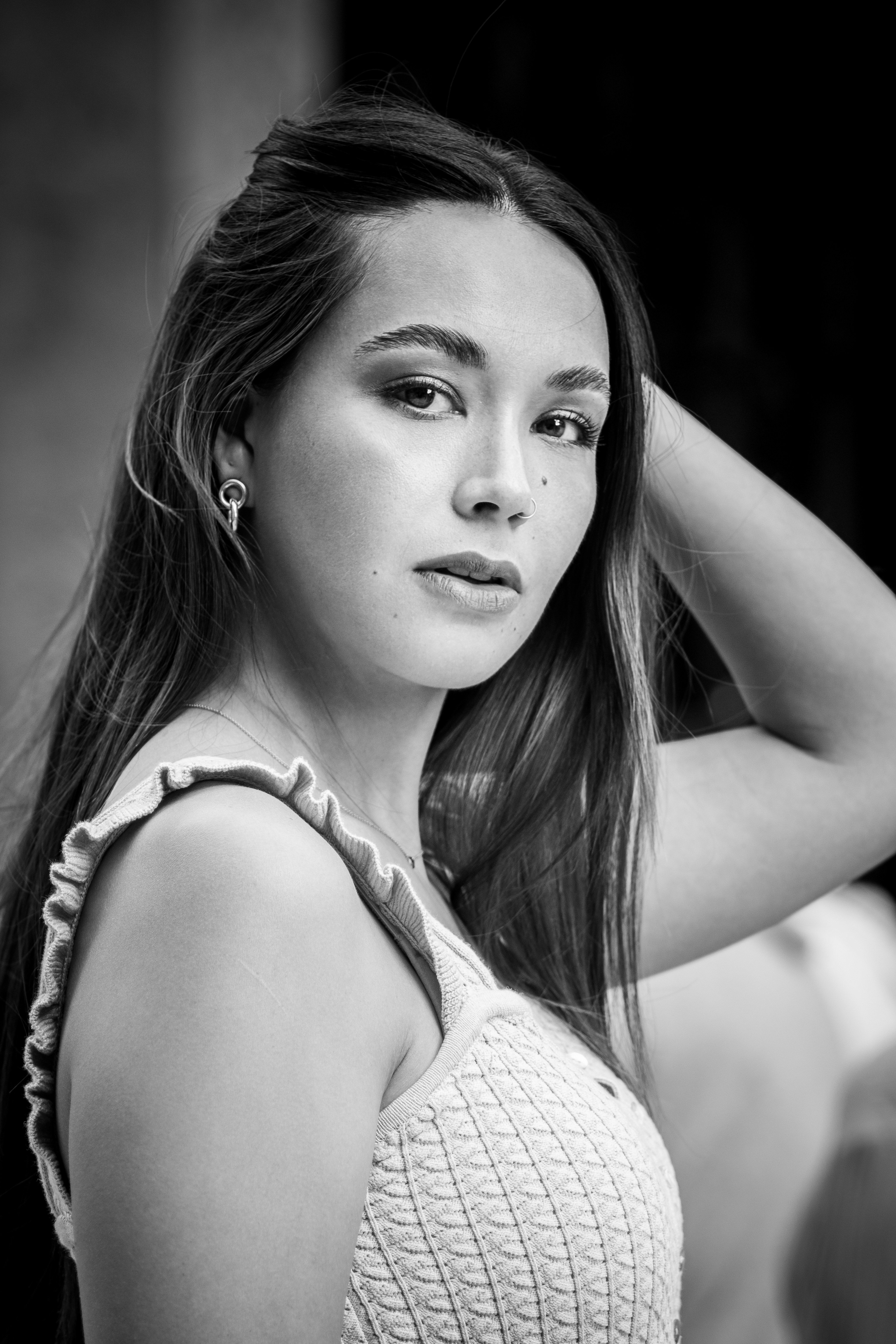 Elegant Black and White Portrait of a Woman · Free Stock Photo