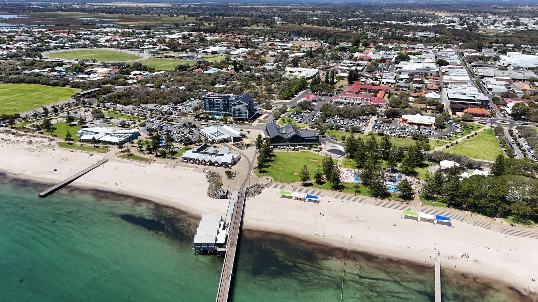 Busselton coastline and long jetty in Western Australia, representing a less-common premium regional chapter
