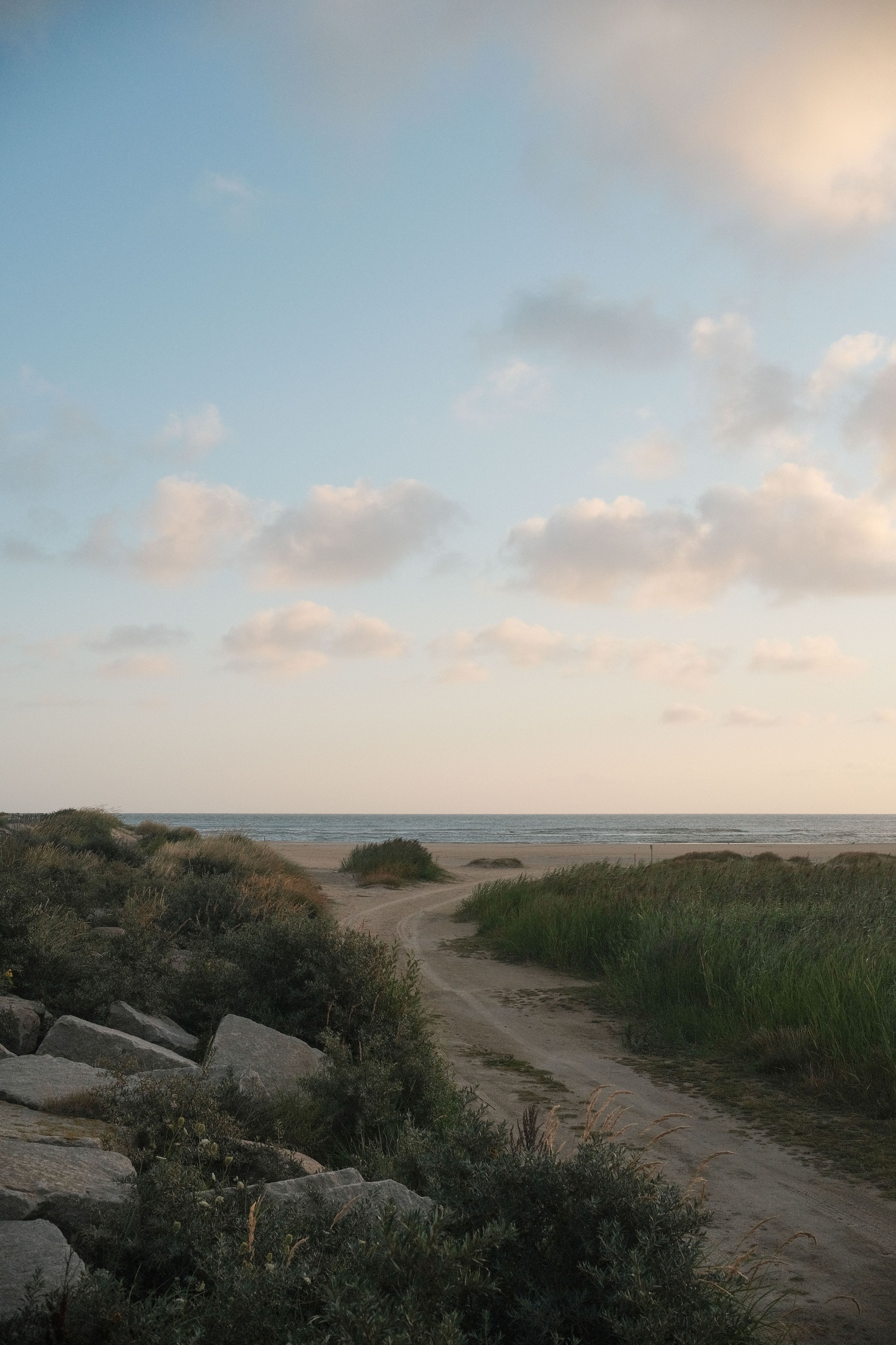 Scenic Beach Pathway in Denmark at Sunset · Free Stock Photo