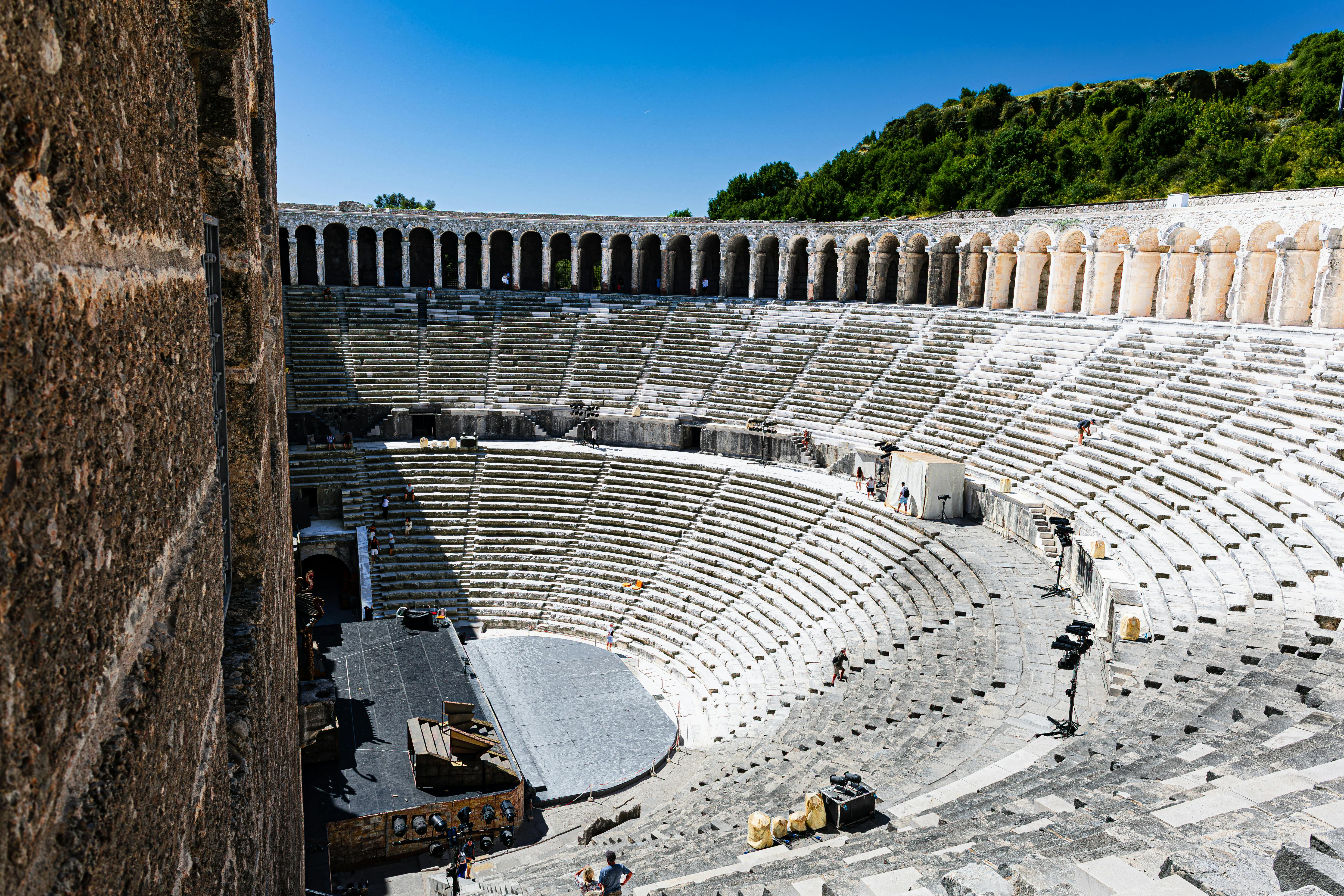 Gratis Descubre la grandeza del antiguo teatro romano de Aspendos, Antalya, Turquía. Foto de stock
