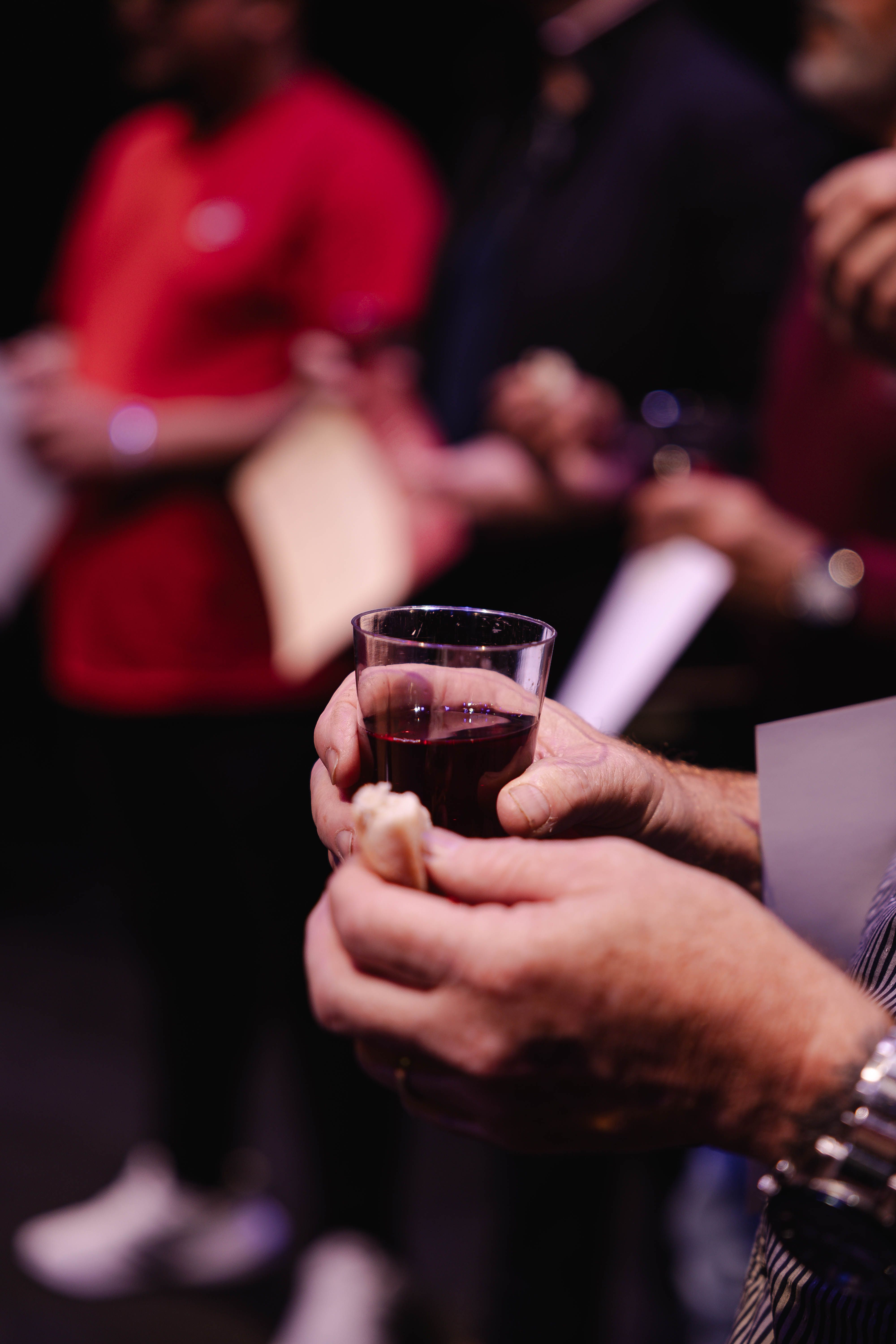 Close-up of Communion with Bread and Wine · Free Stock Photo