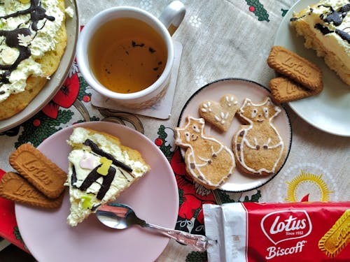 お茶, クッキー, クリスマスの無料の写真素材