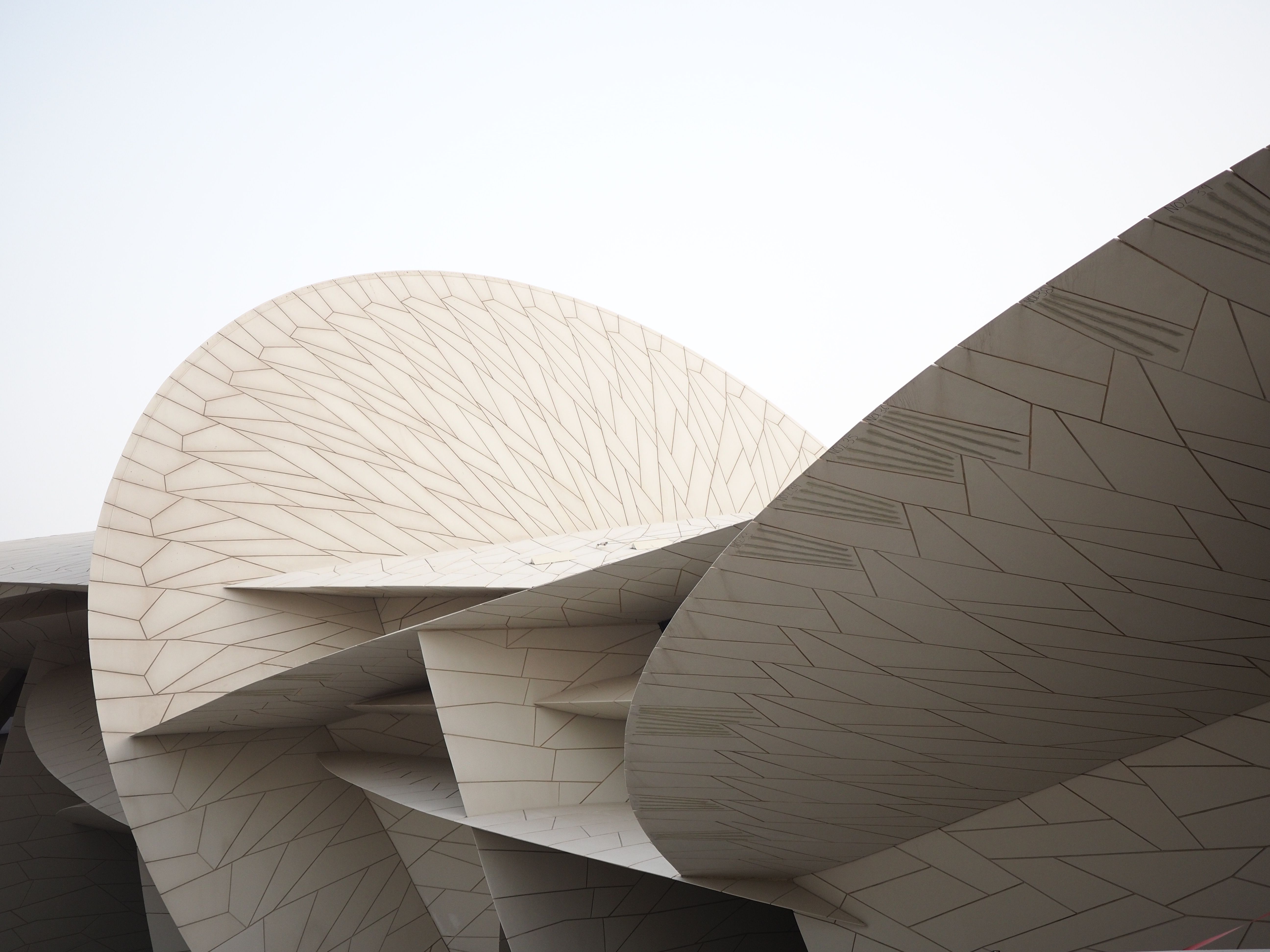 Exterior view of the iconic Museum of Islamic Art in Doha, Qatar, by the water