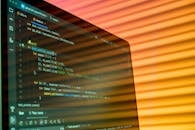 Close-up of Computer Screen with Code