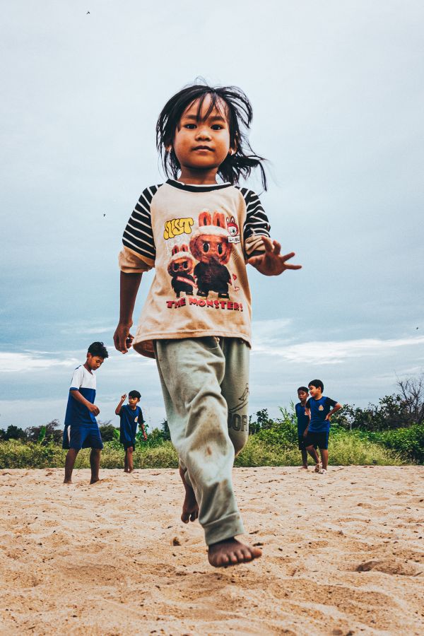 Children at Sandy Beach · Free Stock Photo