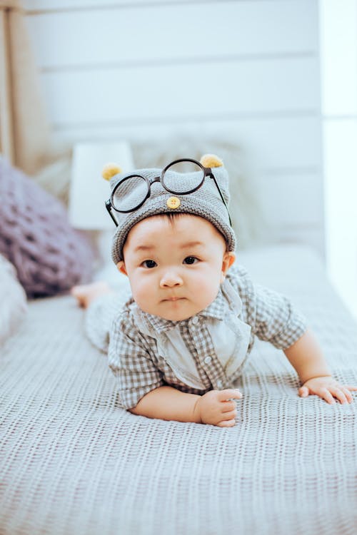 Free Baby Wearing Knit Cap Stock Photo