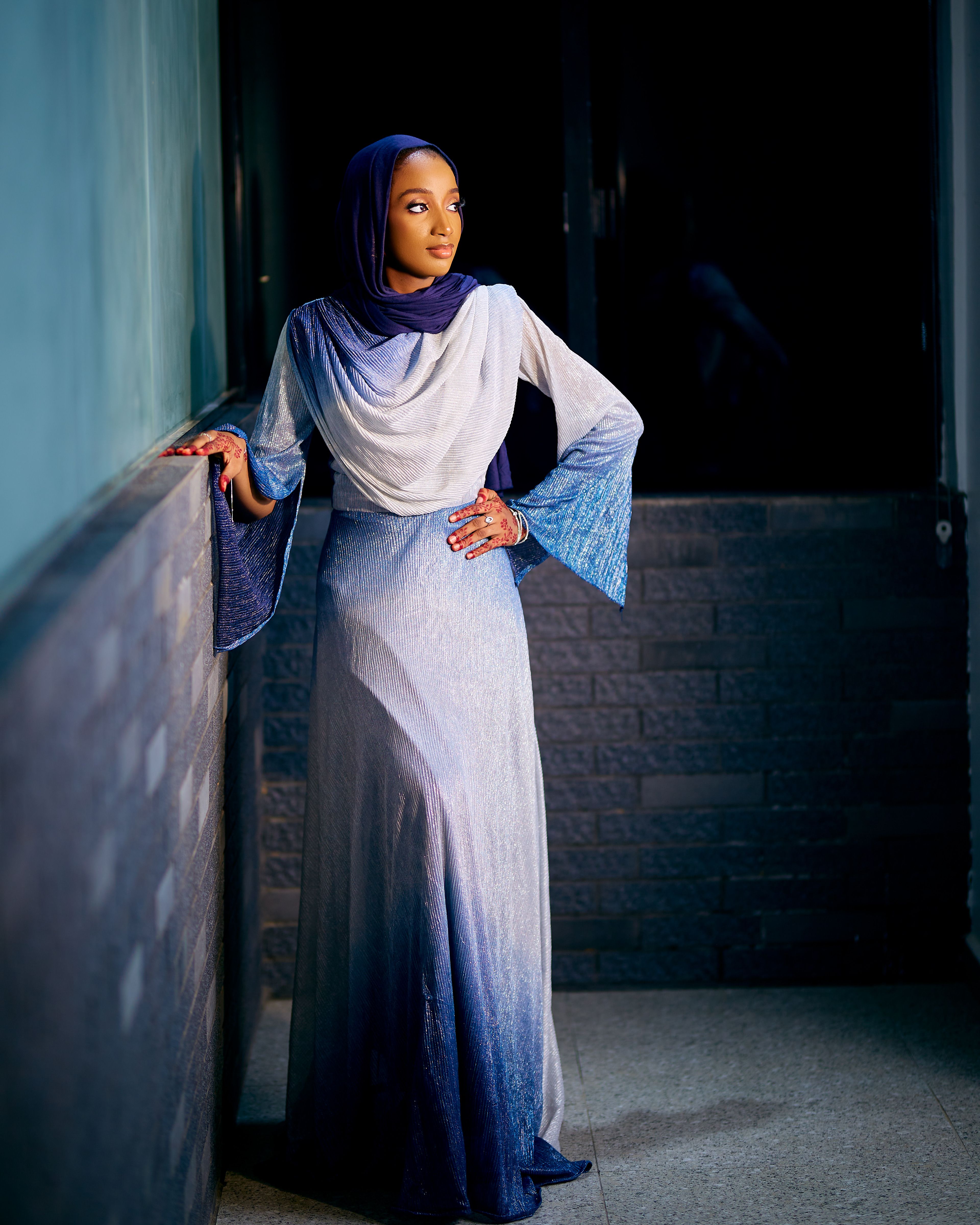 Graceful Woman in Elegant Hijab Fashion  Free Stock Photo