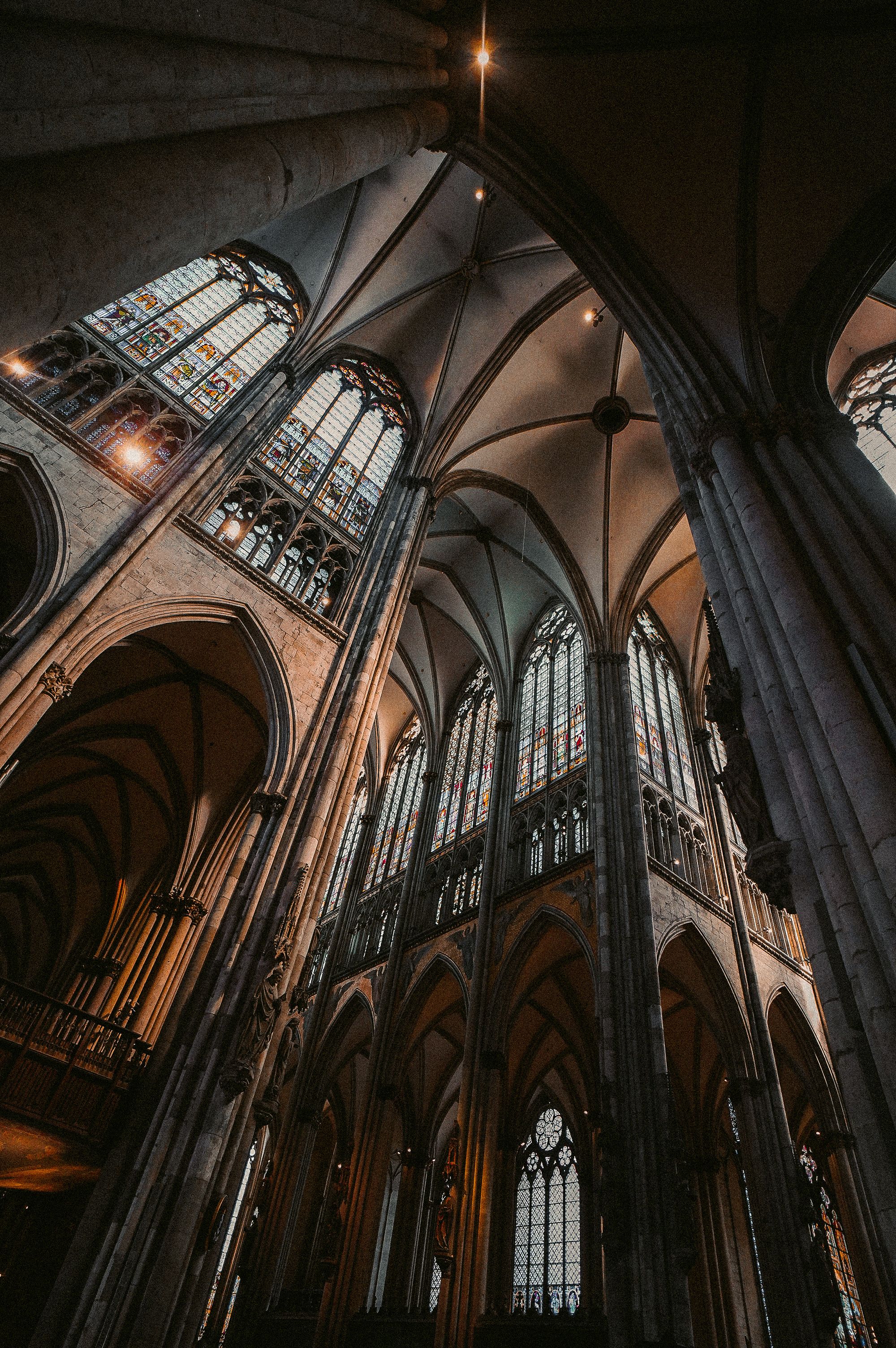 Gothic Cathedral Interior with Arched Ceilings · Free Stock Photo