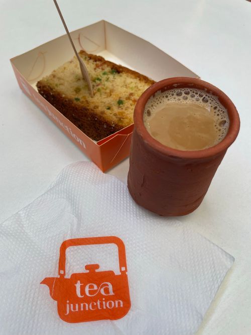 Free tea & cake  Stock Photo