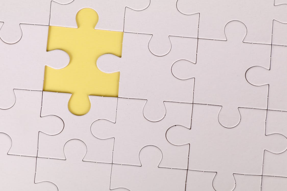 Free Yellow Jigsaw Puzzle Piece Stock Photo