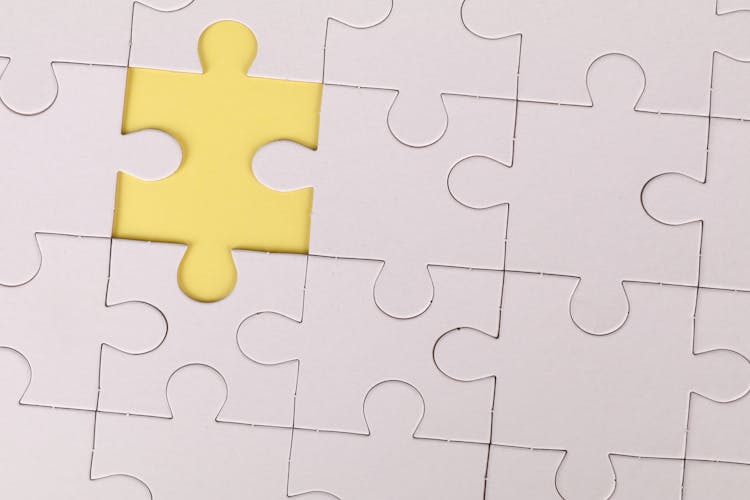 Yellow Jigsaw Puzzle Piece