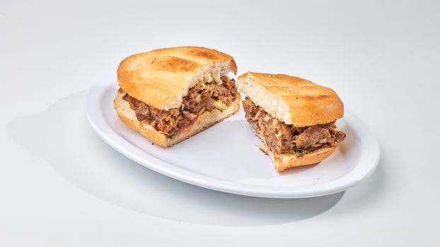 Multiple Meat Sandwich On White