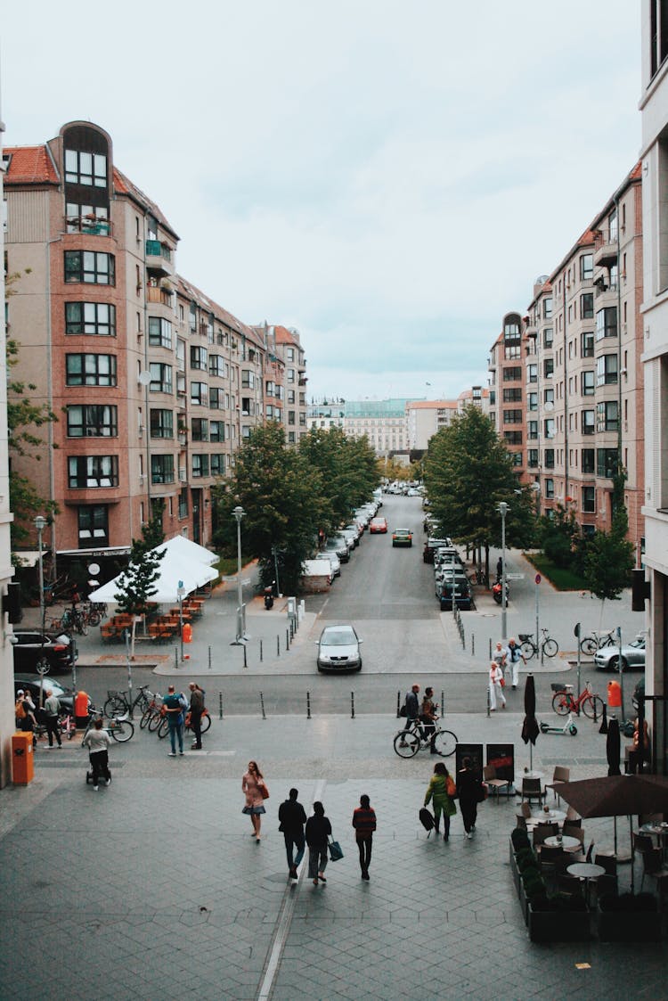 People Walking On Street In Berlin