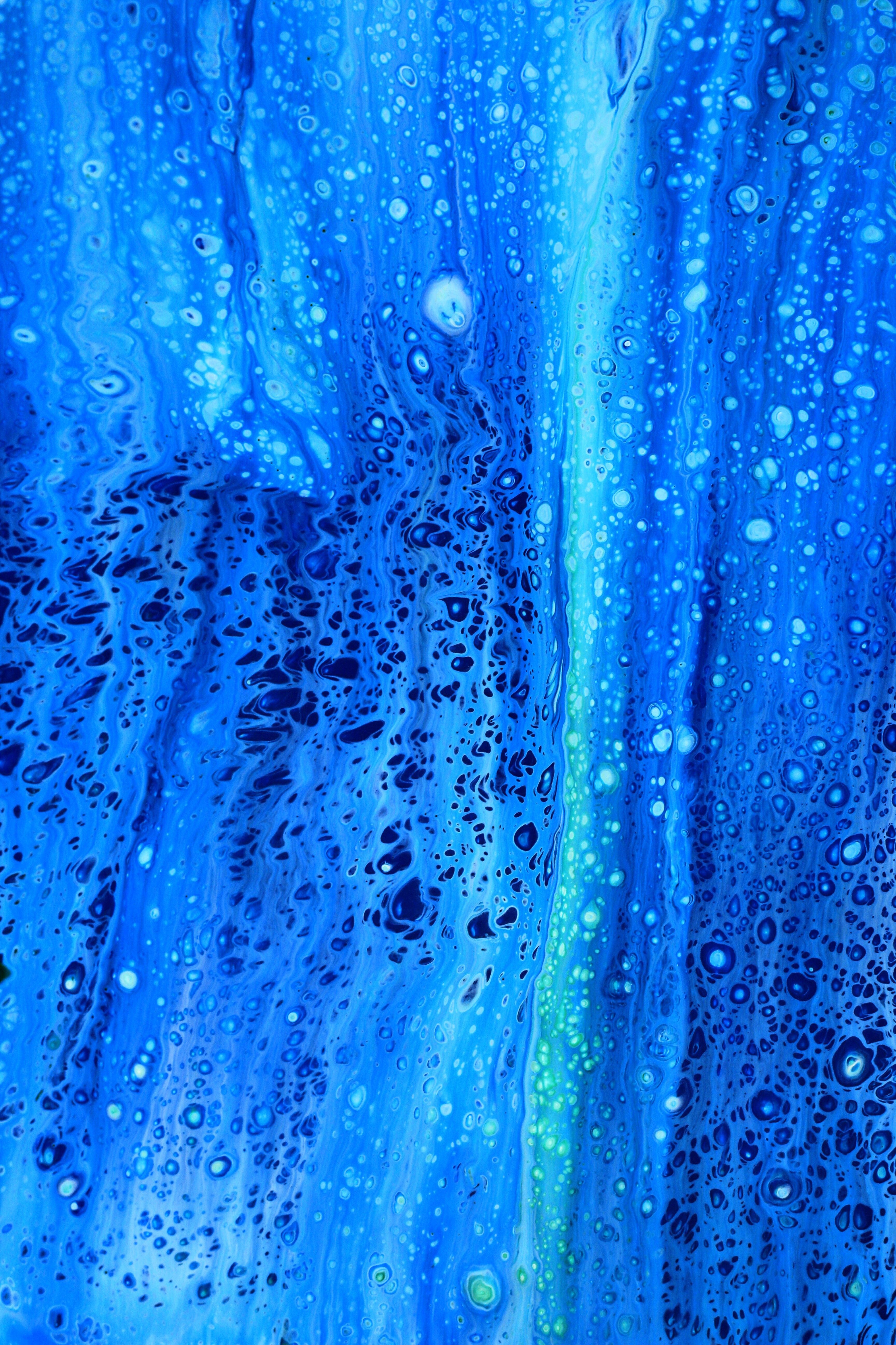 Abstract Blue Fluid Art Painting · Free Stock Photo
