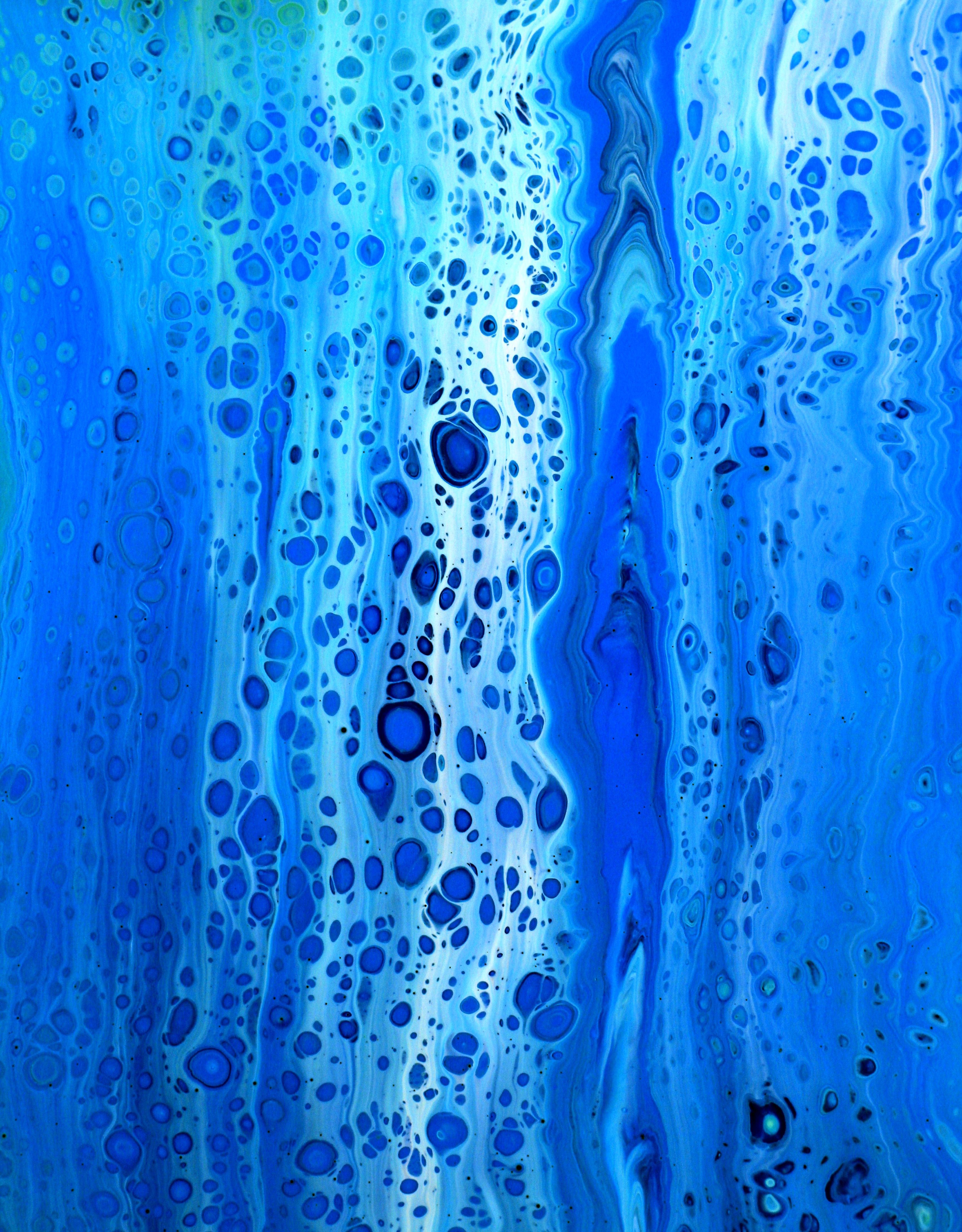 Vibrant Blue Abstract Fluid Art Texture · Free Stock Photo