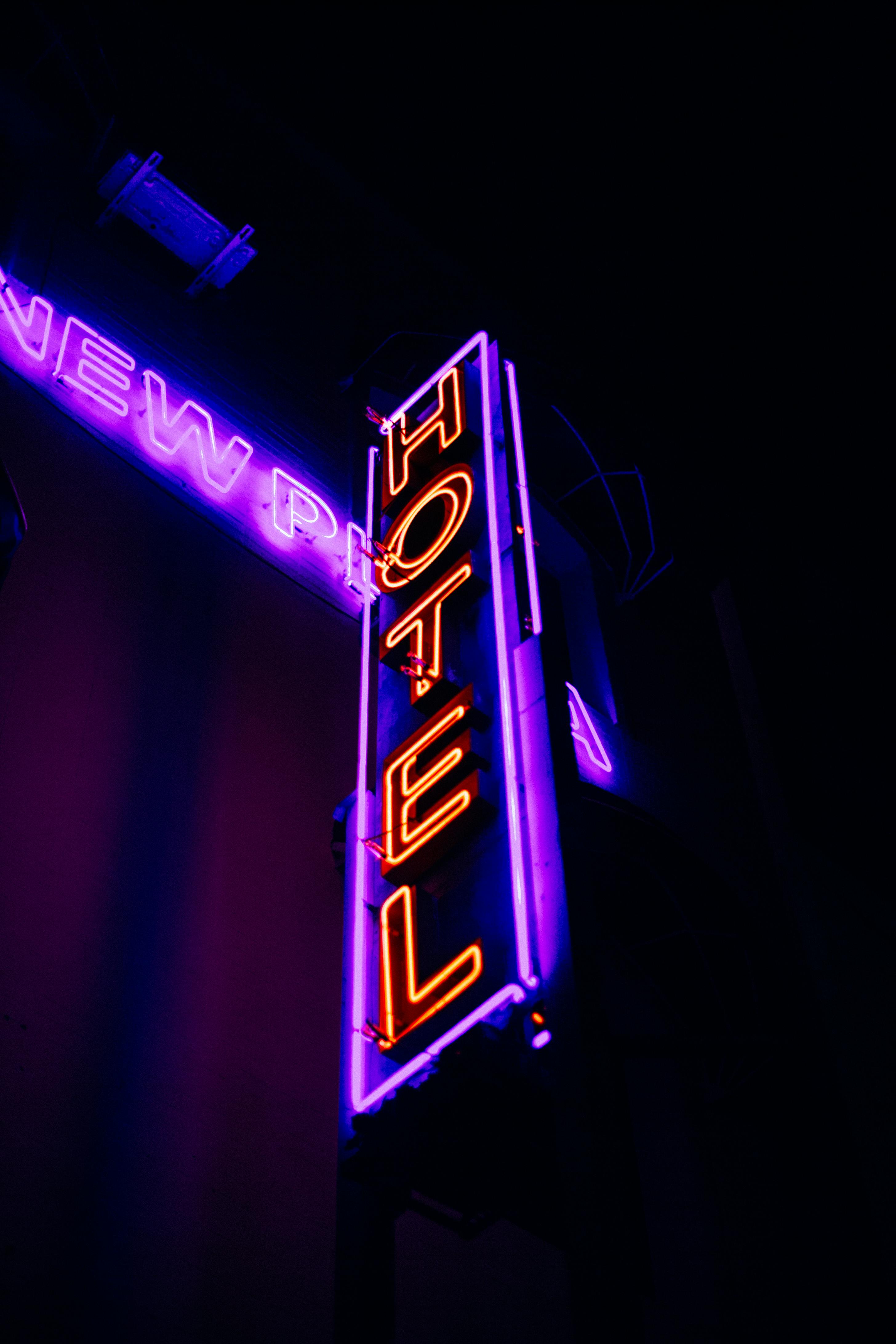 Hotel Neon Light Signage · Free Stock Photo