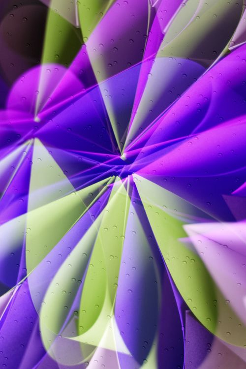 Free Colorful abstract design featuring purple and green petal-like shapes creating an artistic pattern. Stock Photo