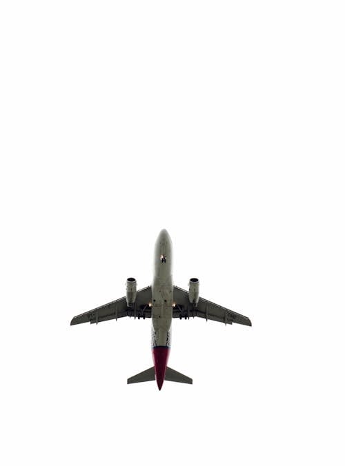 Gray and Red Airliner