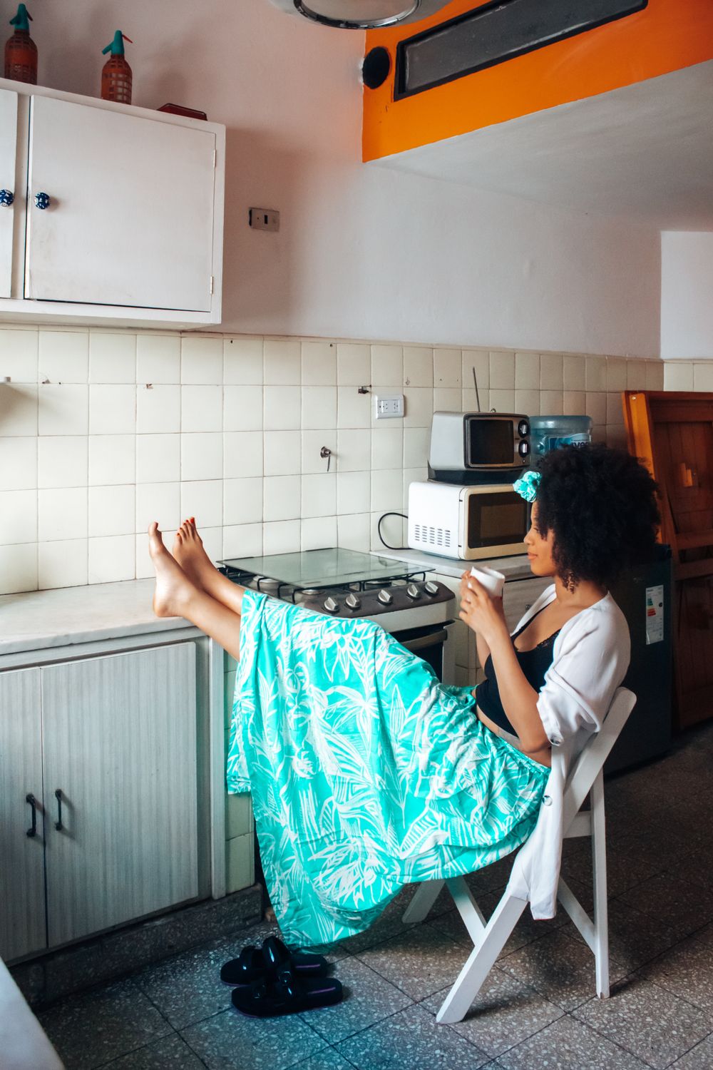 Relaxed Morning Routine in Cozy Kitchen · Free Stock Photo