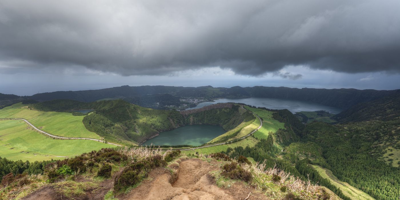 Breathtaking view of Sete Cidades crater lake on São Miguel Azores
