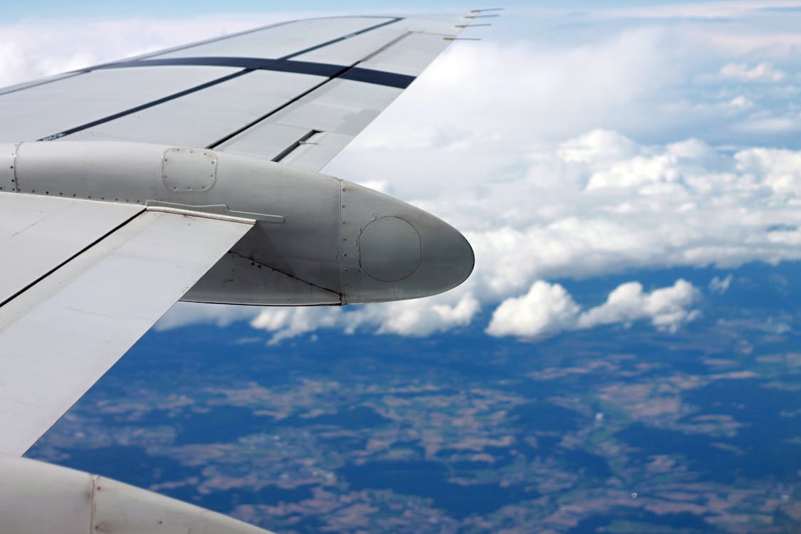 Free Gray Airplane in Close-up Photography Stock Photo