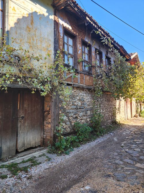 Free Explore the rustic charm of a historic village in Cumalıkızık, featuring cobblestone streets and traditional architecture. Stock Photo