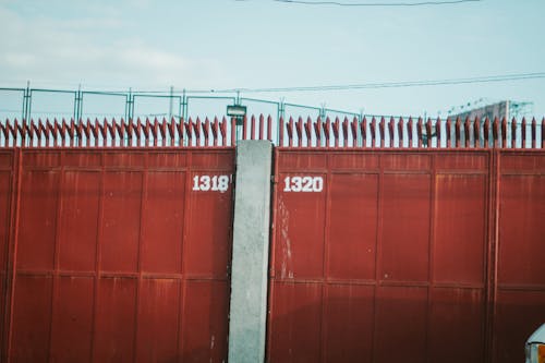 Free stock photo of gate, red