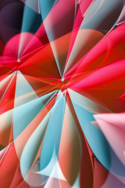 Colorful abstract art featuring geometric shapes and vibrant hues.