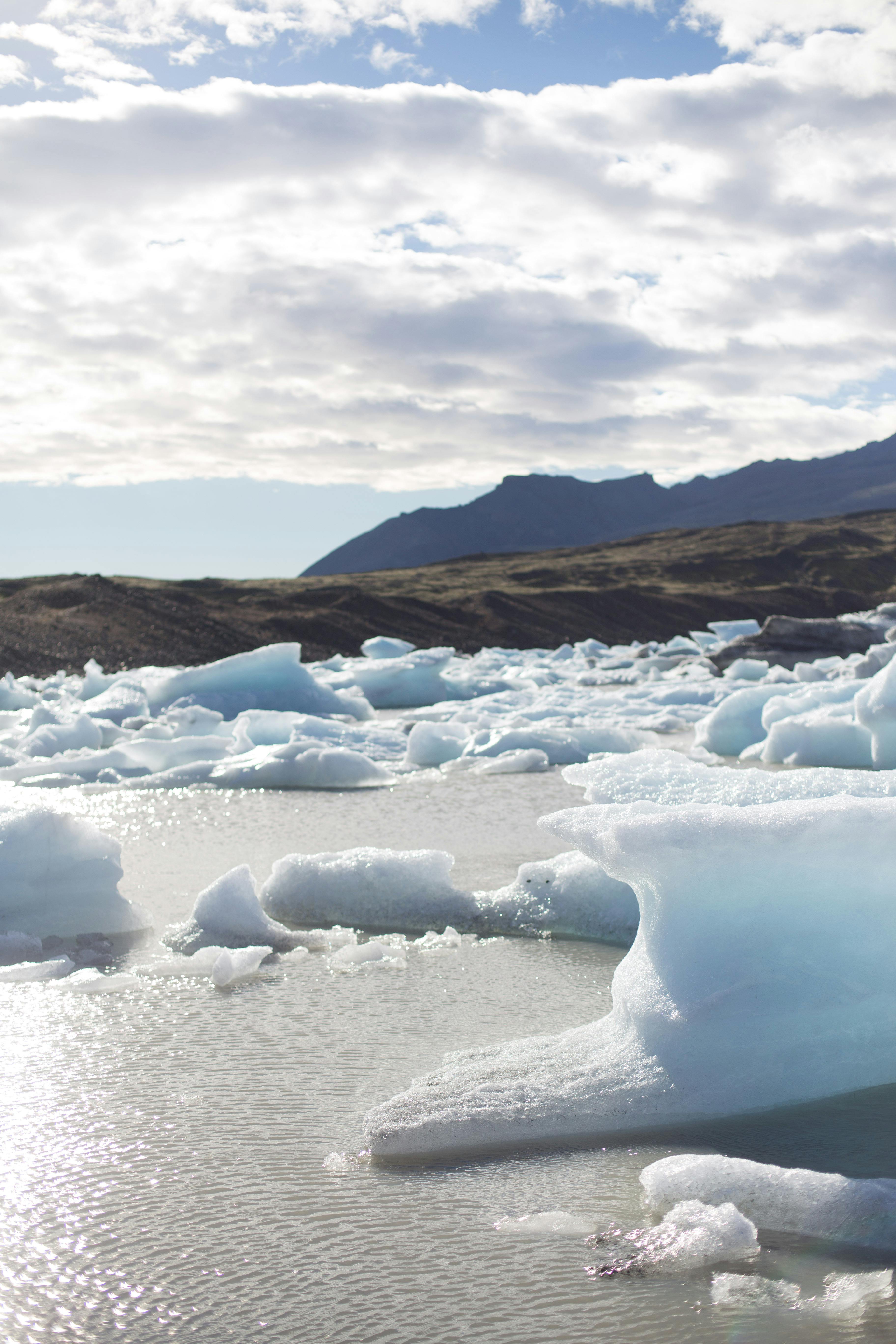 Free stock photo of iceberg, sun, water