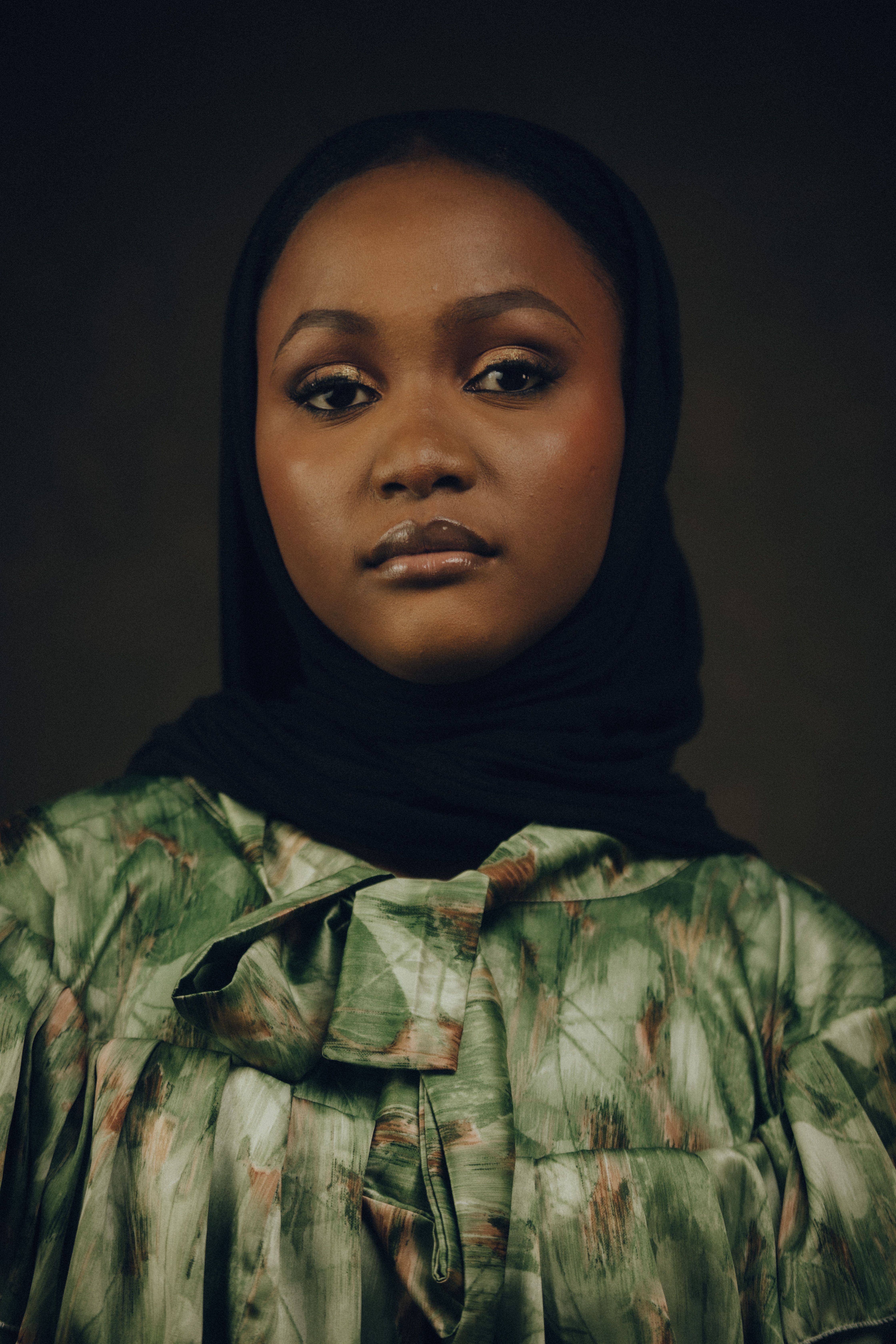 Portrait of Woman in Hijab with Green Outfit · Free Stock Photo