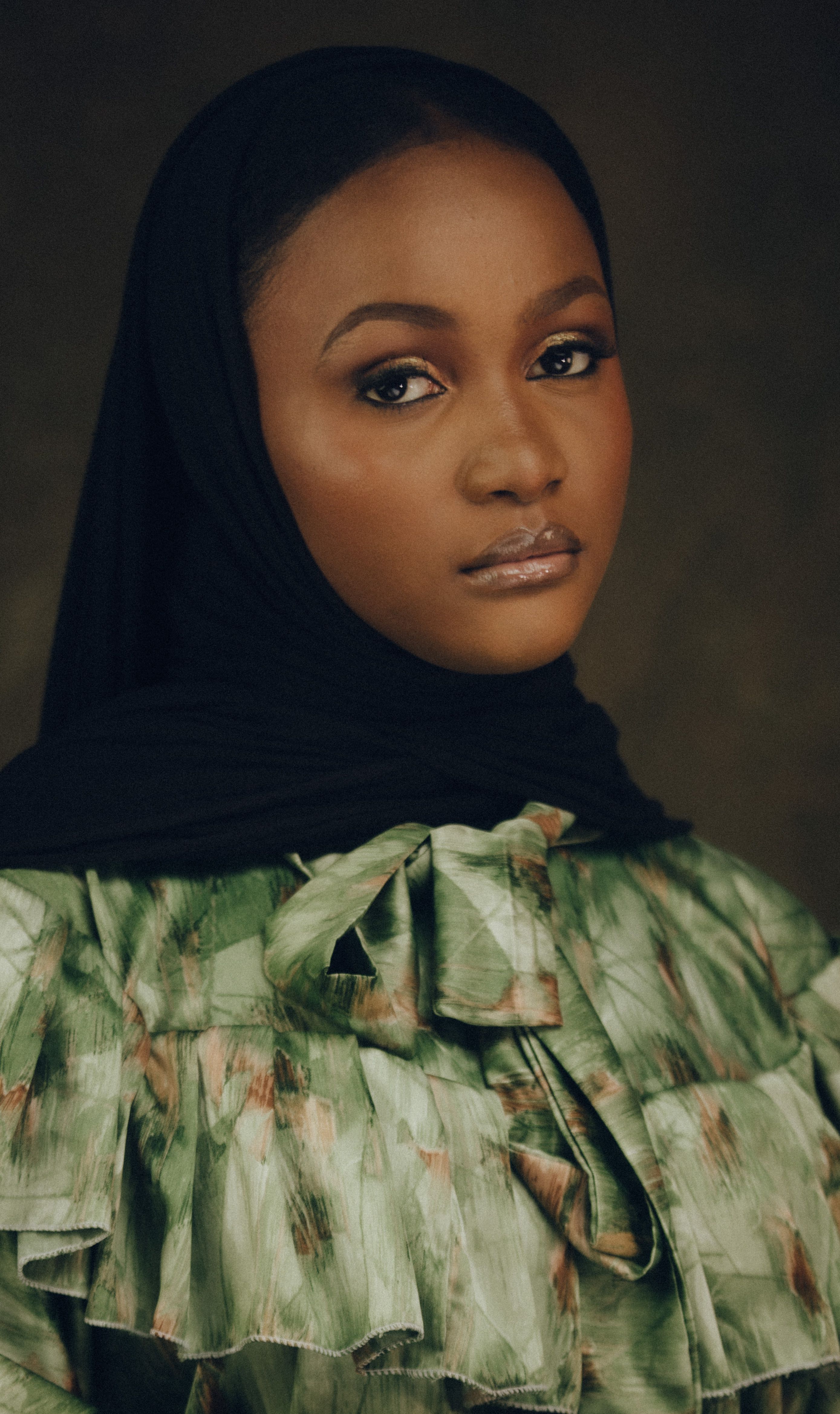 Stunning portrait of a young woman wearing a hijab, showcasing elegance and grace.