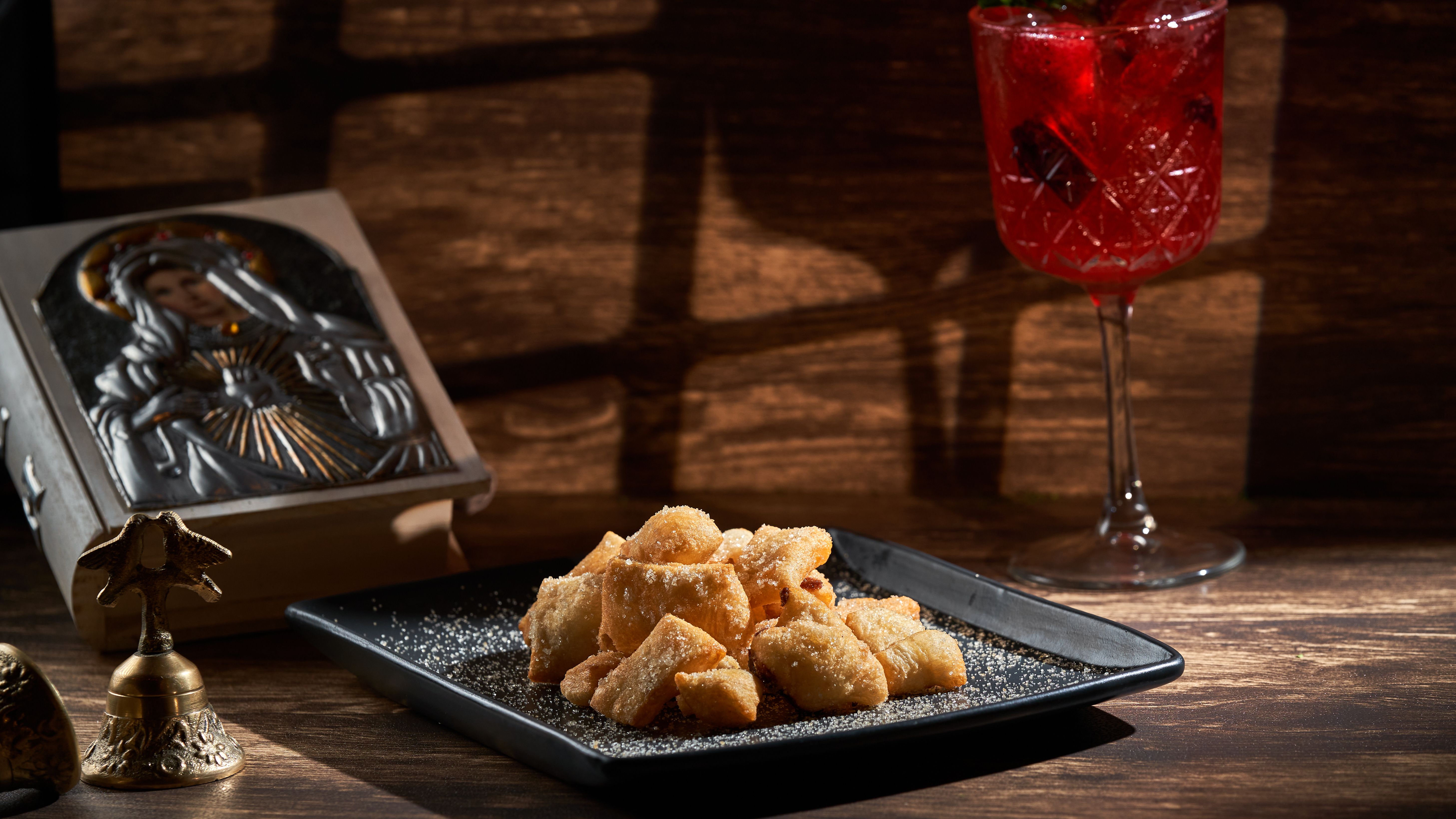 Rustic Snack and Drink Scene with Icon Art · Free Stock Photo
