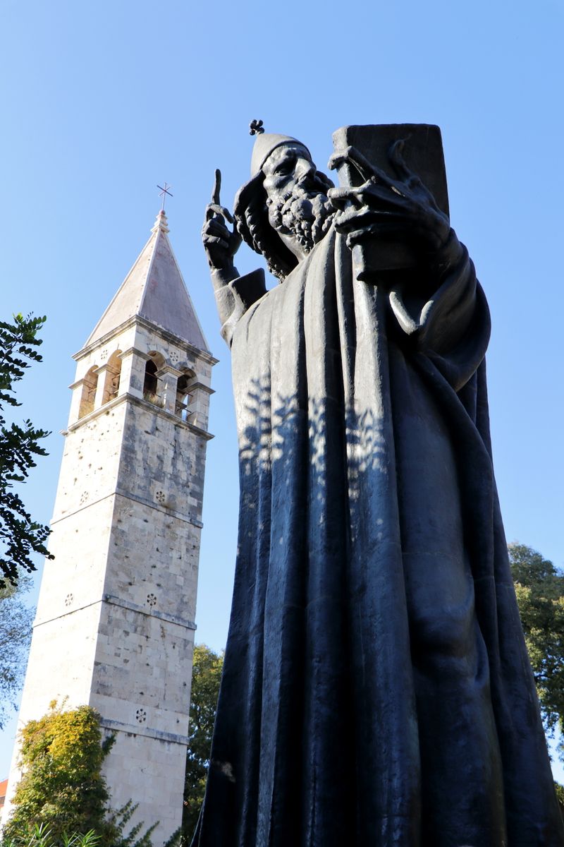 Statue of Gregory of Nin in Split, Croatia