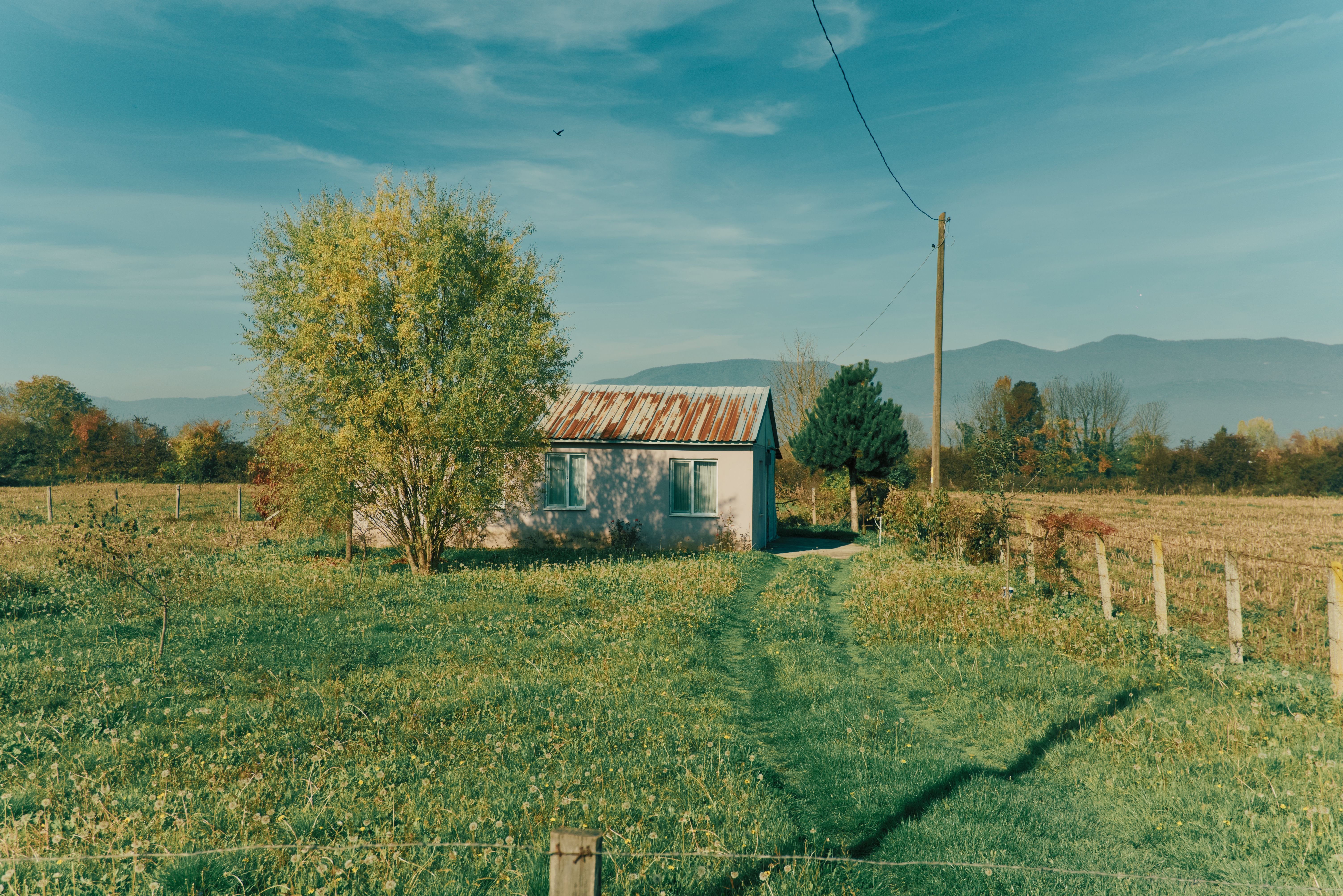 Serene Rustic Cottage in Countryside Landscape · Free Stock Photo