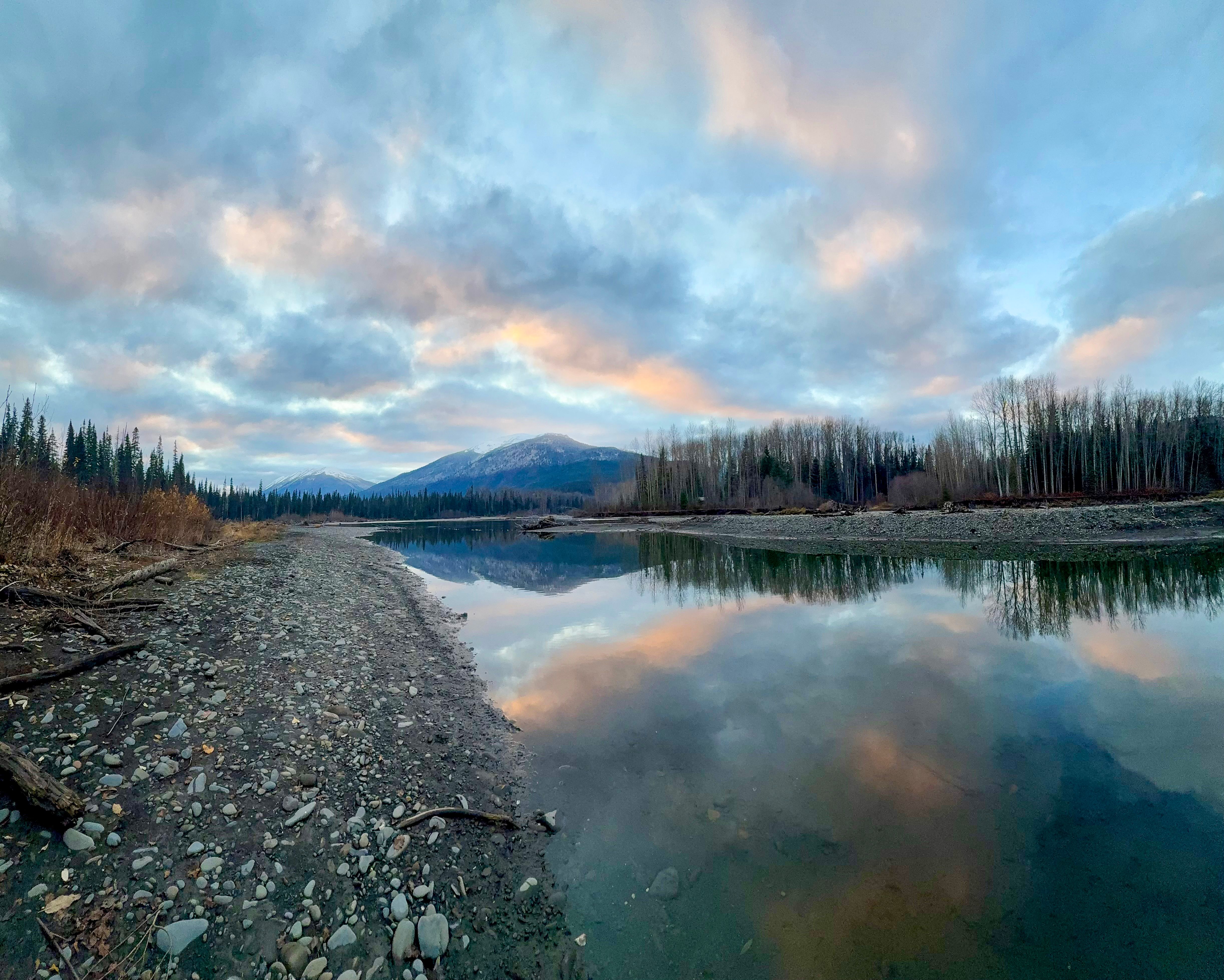 Stunning Mountain Reflection at Sunset in British Columbia · Free Stock ...