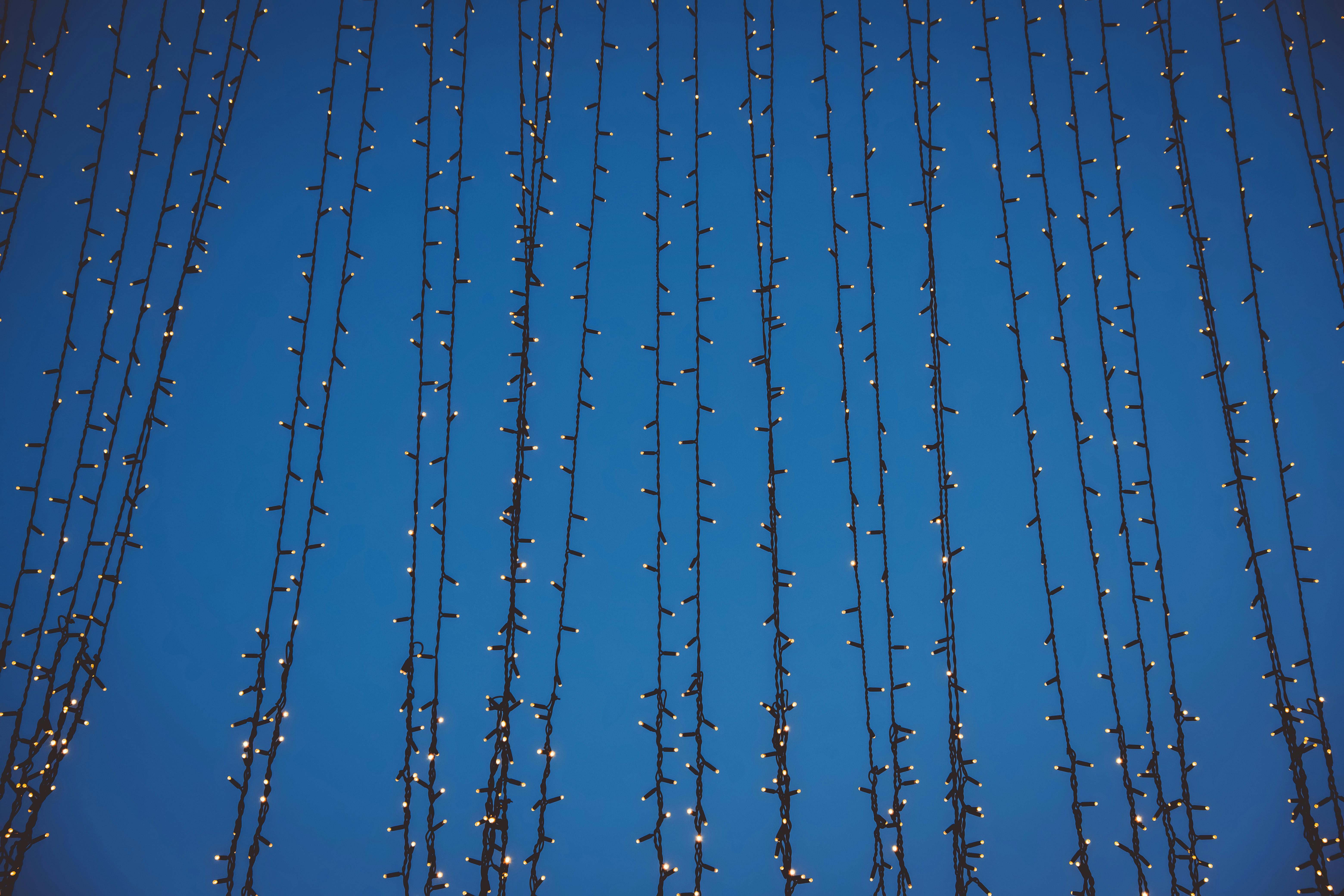 Free stock photo of advent season, blue sky, electric lights