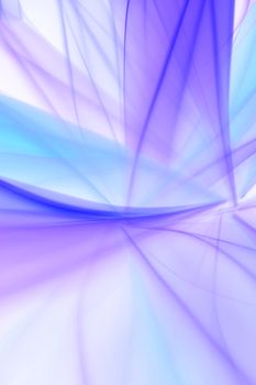 Vibrant abstract art of blue and purple light streaks creating a dynamic flow.