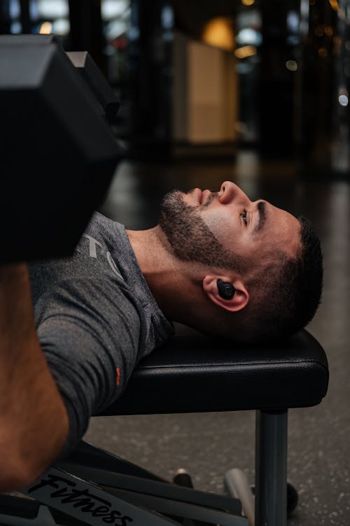 Man on Weight Bench