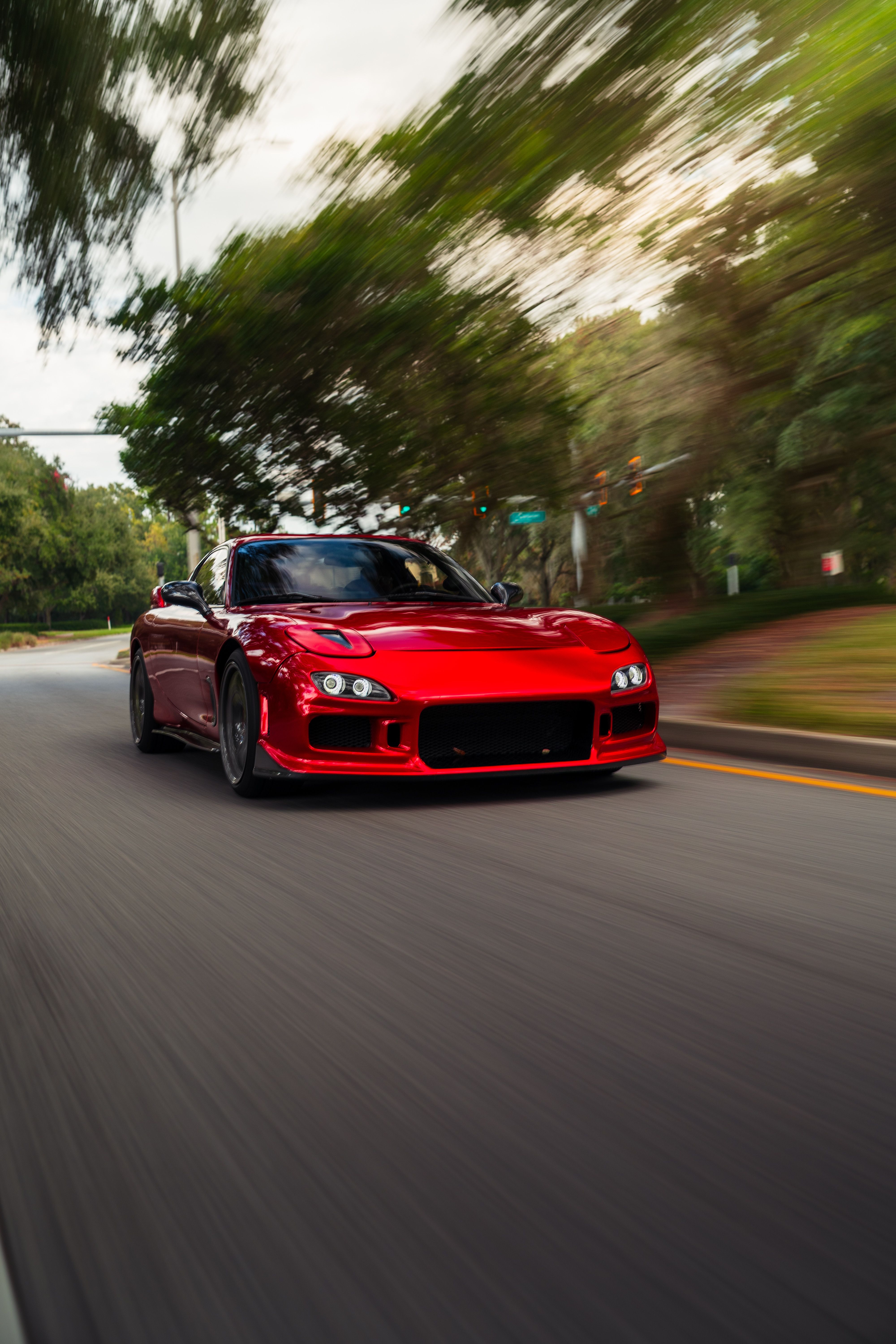 Mazda RX-7 Car on Road during Night Time · Free Stock Photo