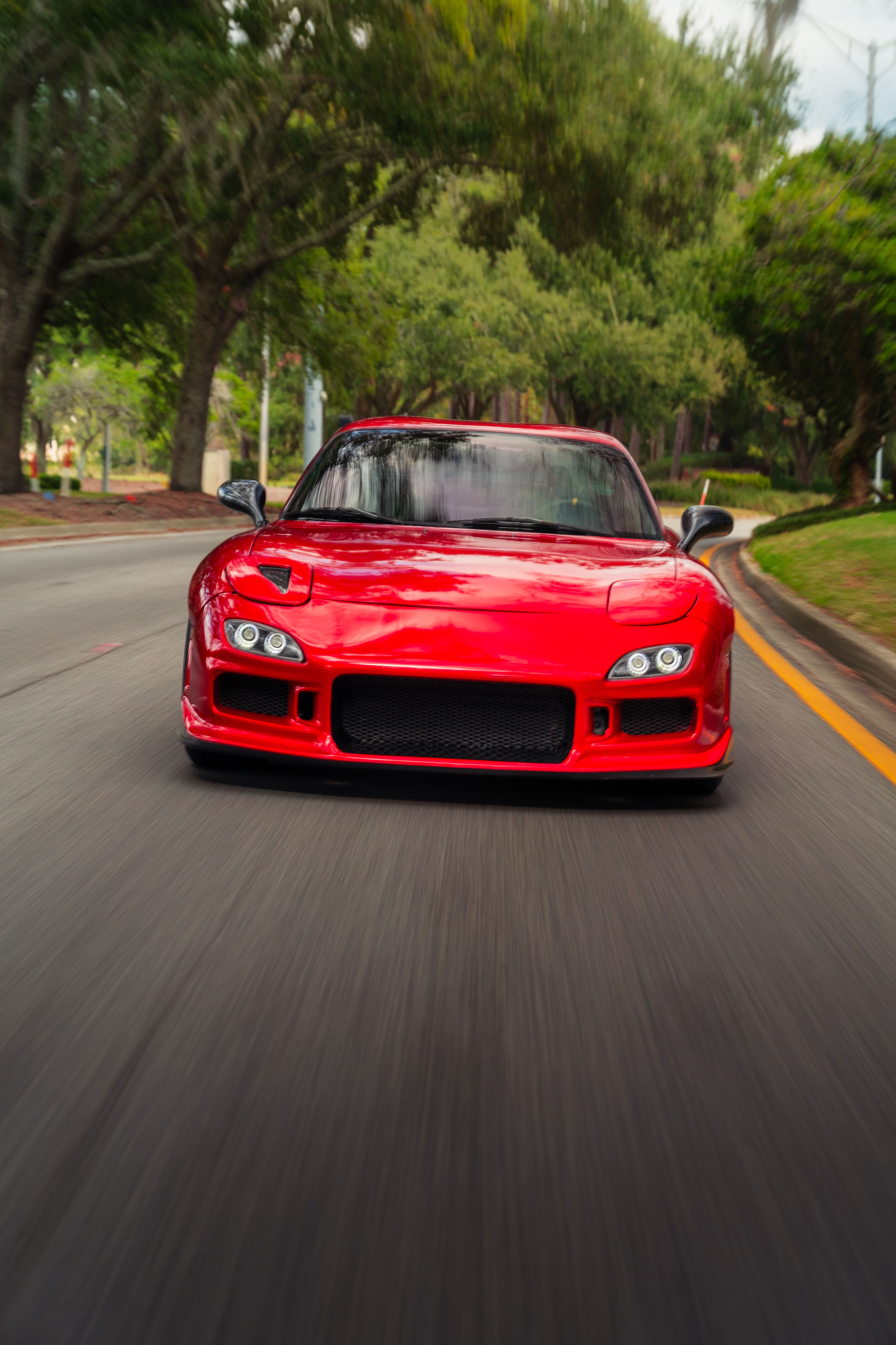 Mazda RX-7 Car on Road during Night Time · Free Stock Photo
