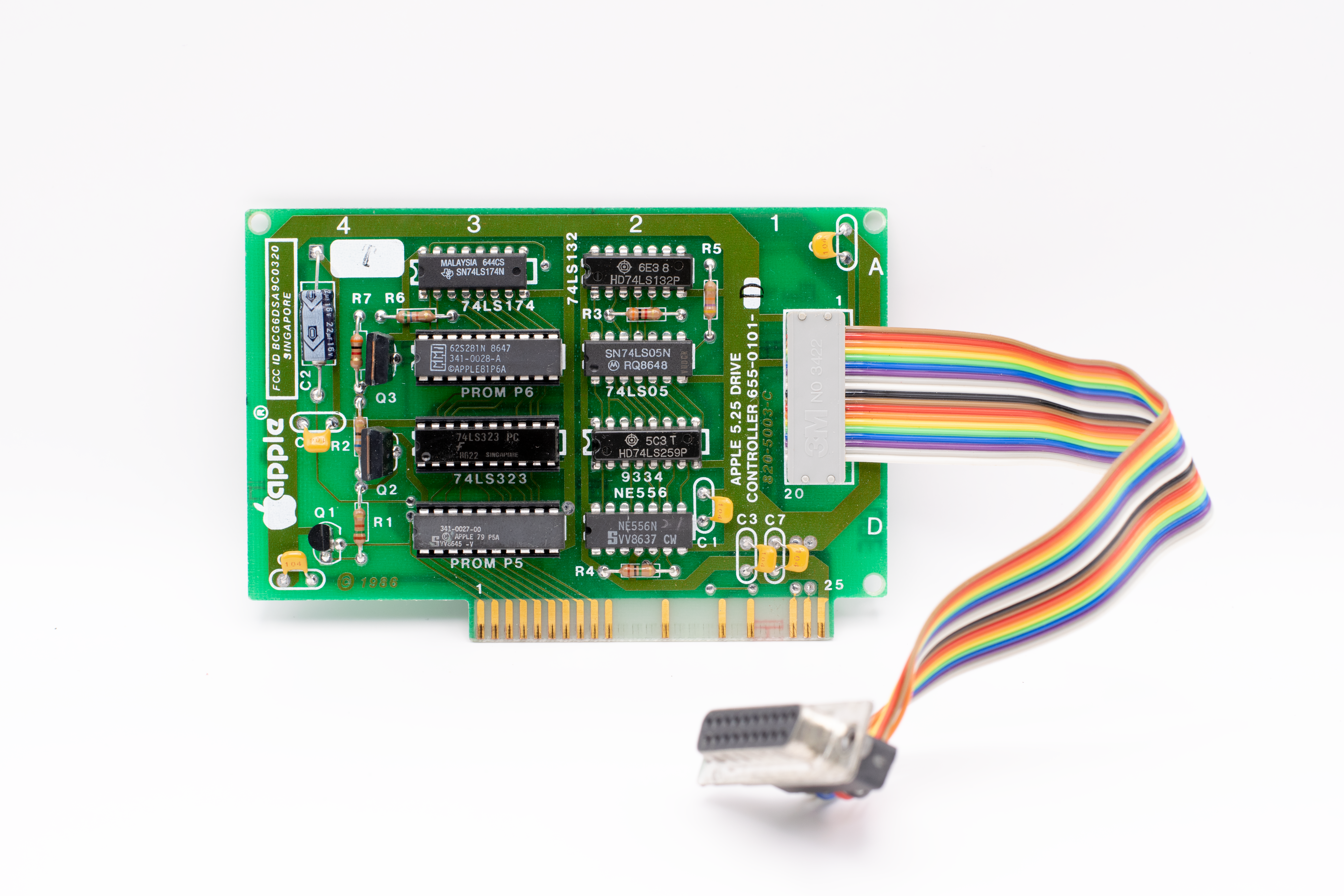 Vintage Apple Circuit Board with Ribbon Cable · Free Stock Photo