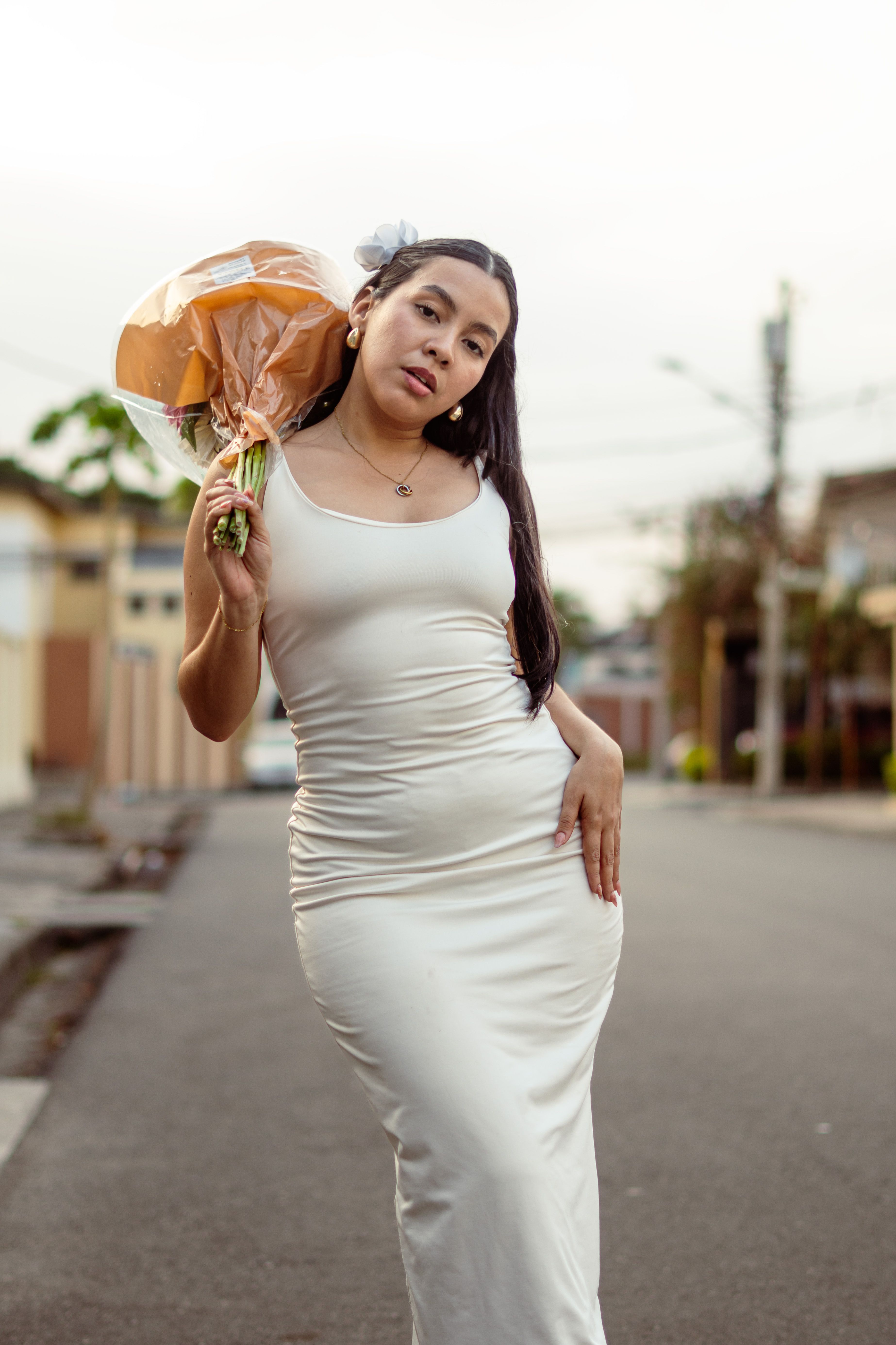 Vestido Midi Canelado